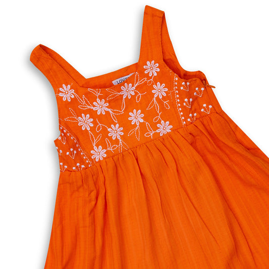 Orange Sleeveless Dress