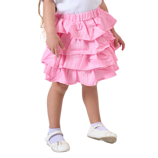 Pink Skirt with Elastic Waist