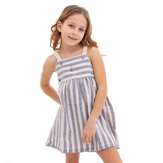 Baby Striped Sleeveless Dress (2)