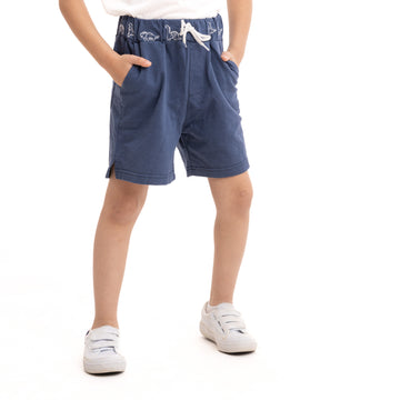 dark blue short with elastic waist