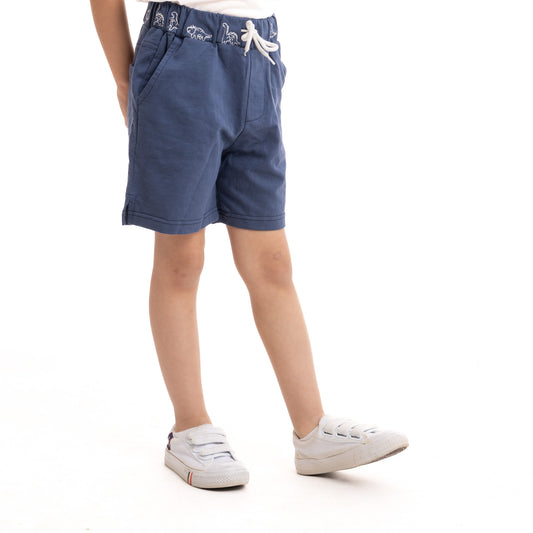 dark blue short with elastic waist
