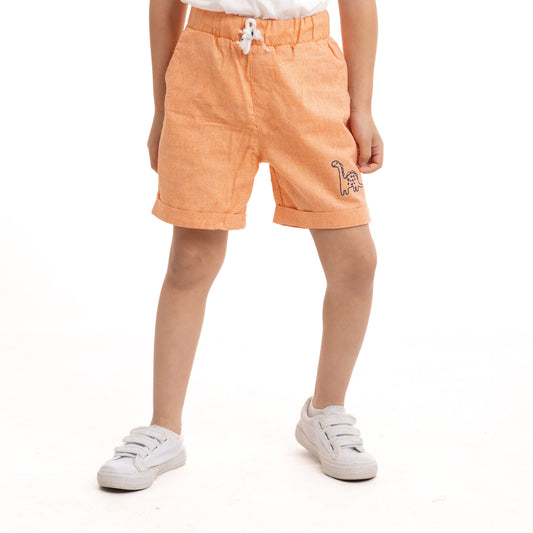orange short with elastic waist