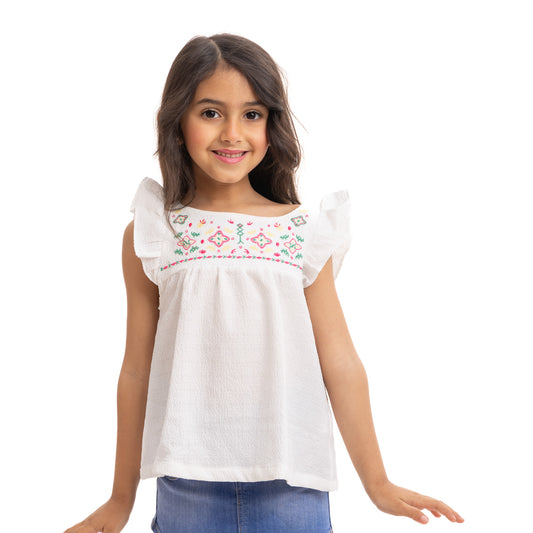 White summer blouse