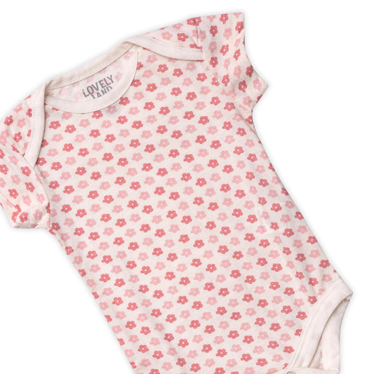 pink overalls with rose designs