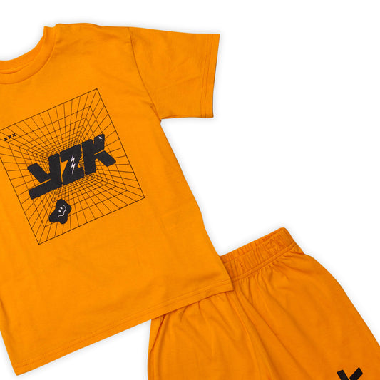 boy's orange pajama set