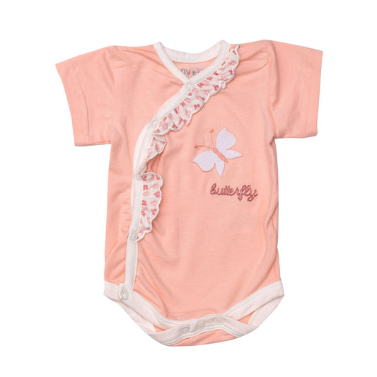 girl's pink jumpsuit with butterfly