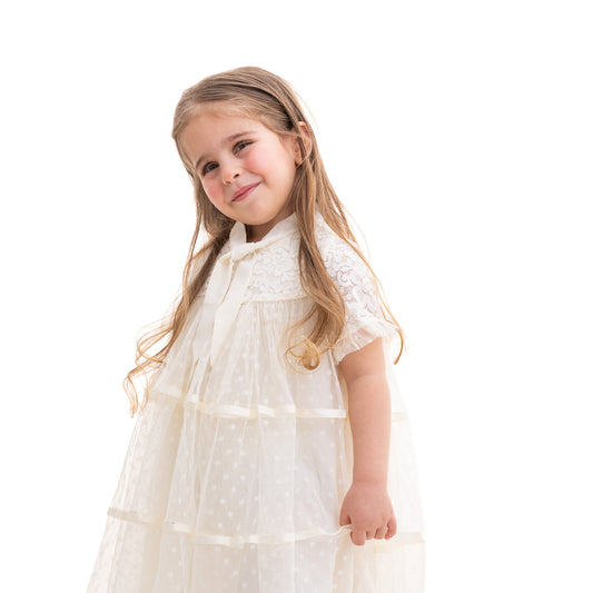 off-white lace dress