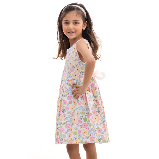 summer dress with flower prints