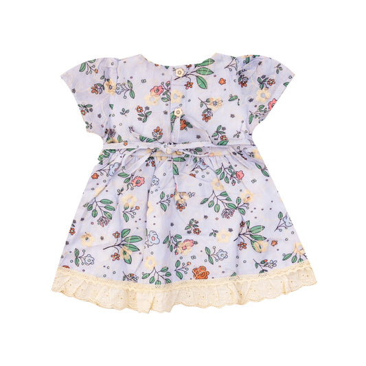 Light blue dress with roses