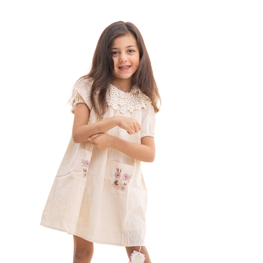Rose dress with pockets