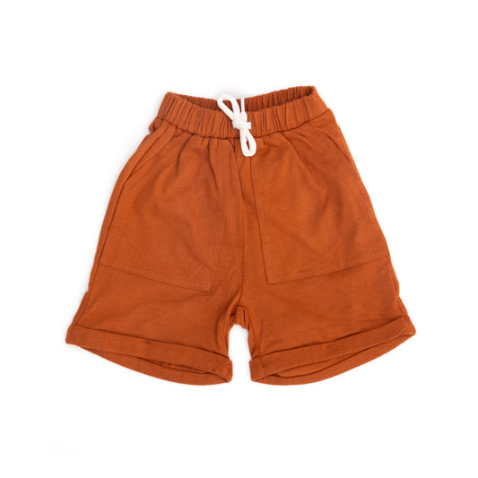 Orange Shorts with a White Drawstring