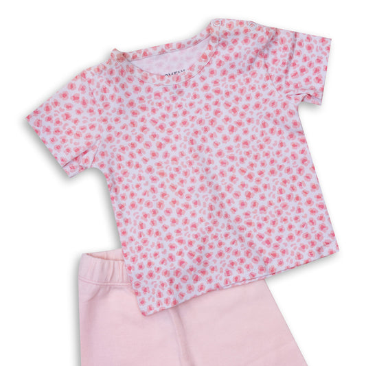 White Kids Pajama with Pink Hearts Soft & Stylish Everyday Wear
