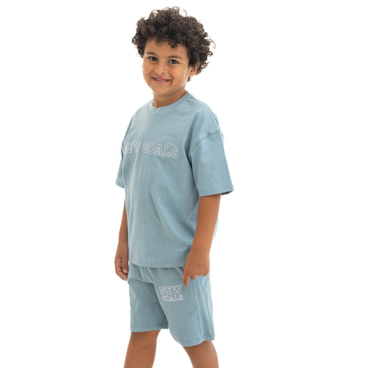 Petroleum Blue Shirt and Short Pajama Set