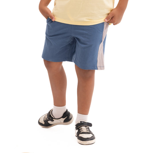 Boys' Petrol Blue & Grey Shorts