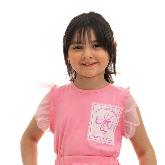Girls' Floral Lace Top