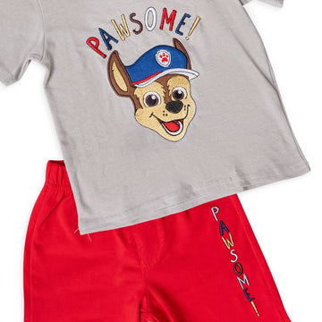 grey pyjama set with stitching