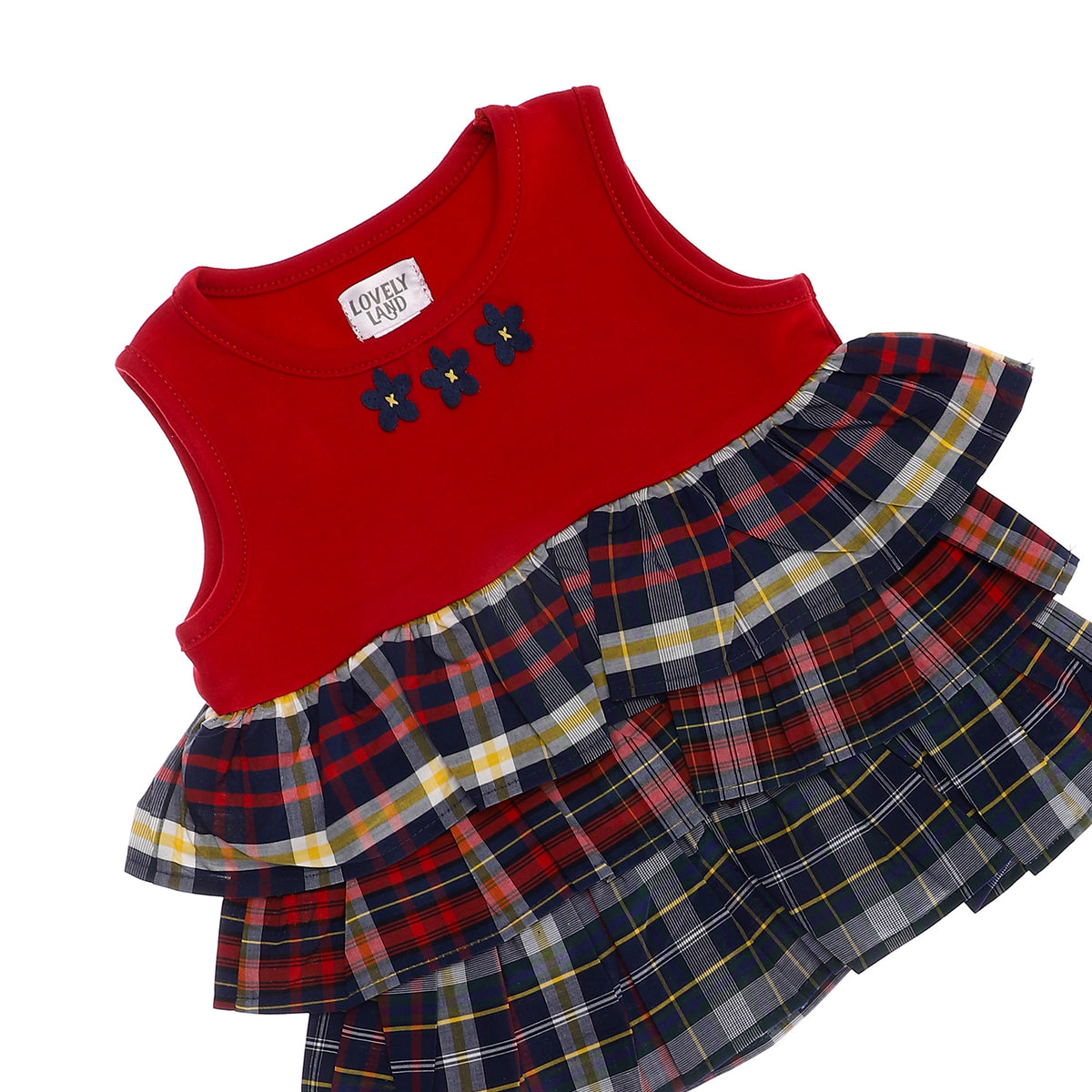 Checkered Red and Blue Dress