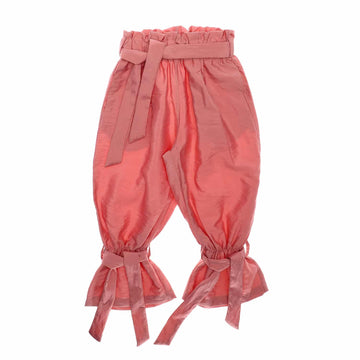 Polyester Peach Slip On Girls Pants