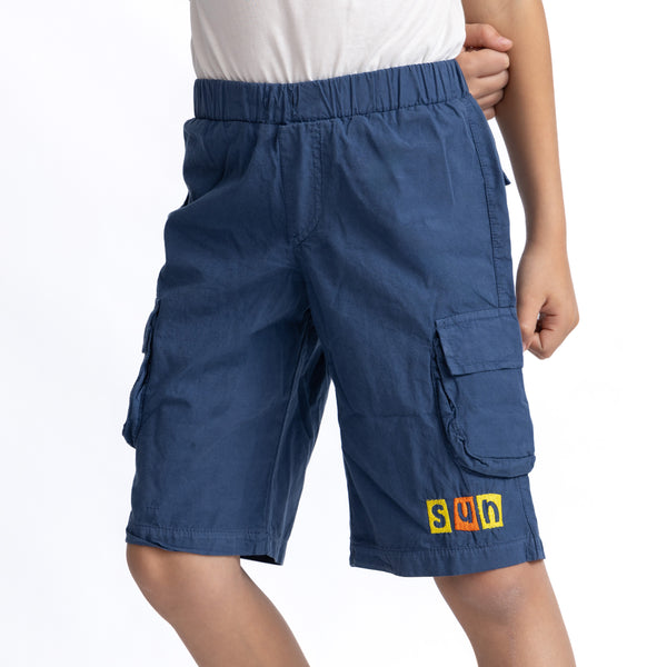Dark Blue Short with Print
