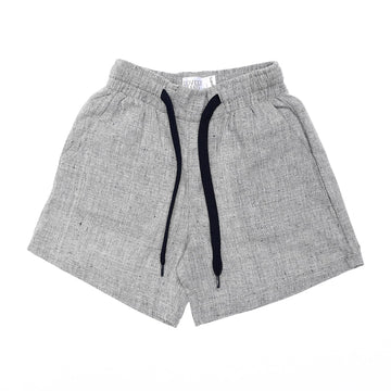 Heather Grey Side Pockets Linen Baby Boys Shorts