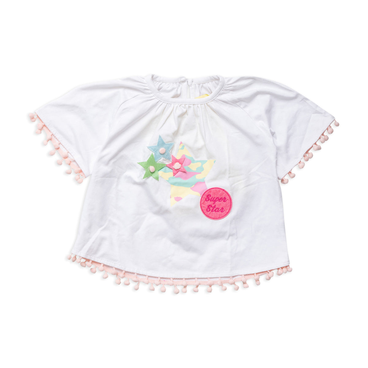 White Top with Stars Stitching