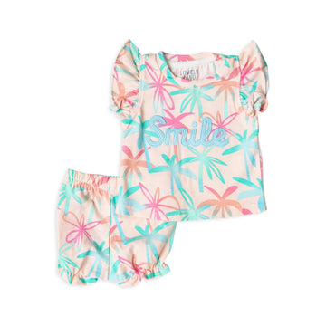 palm tree print pyjama set