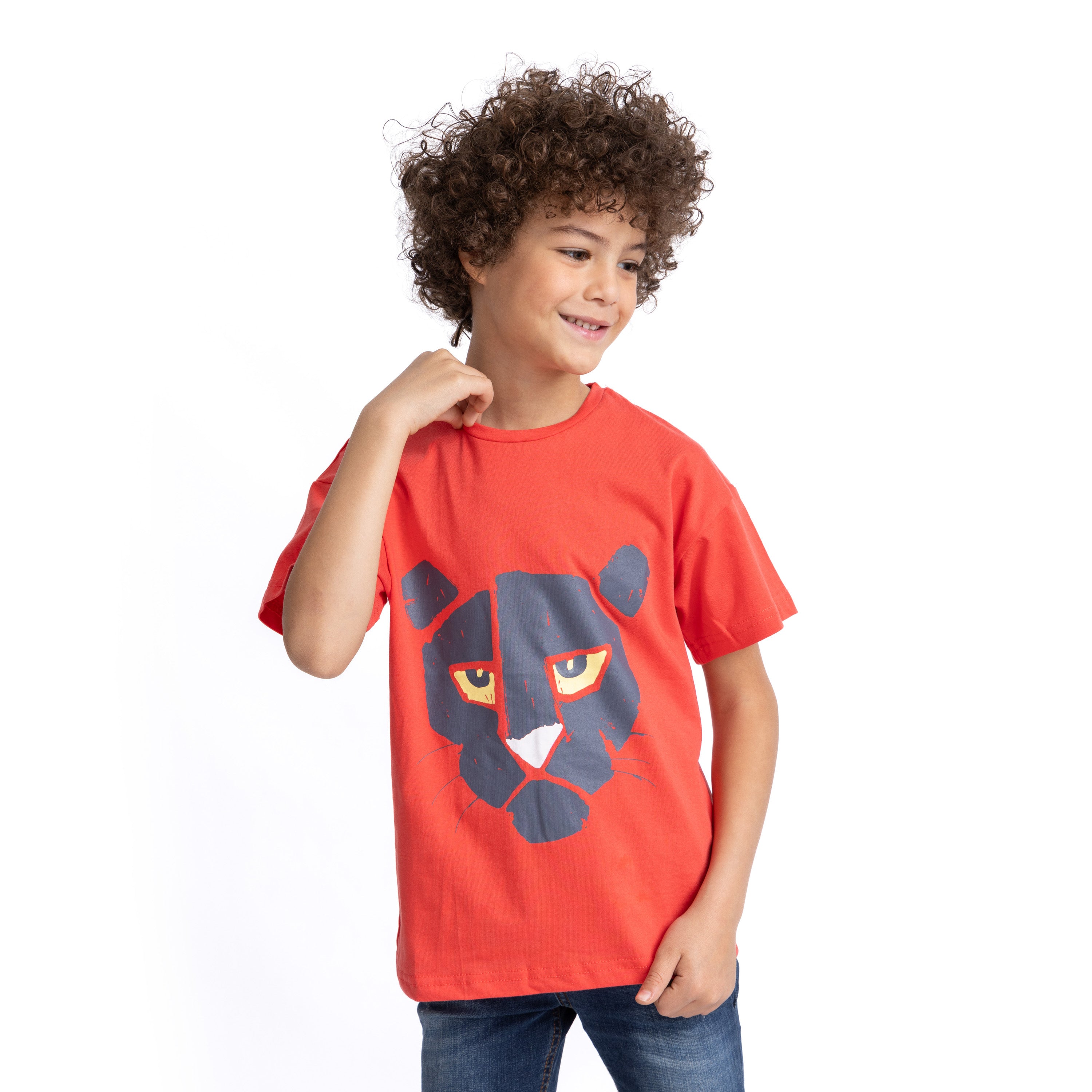 Watermelon Red T Shirt with Chest Print