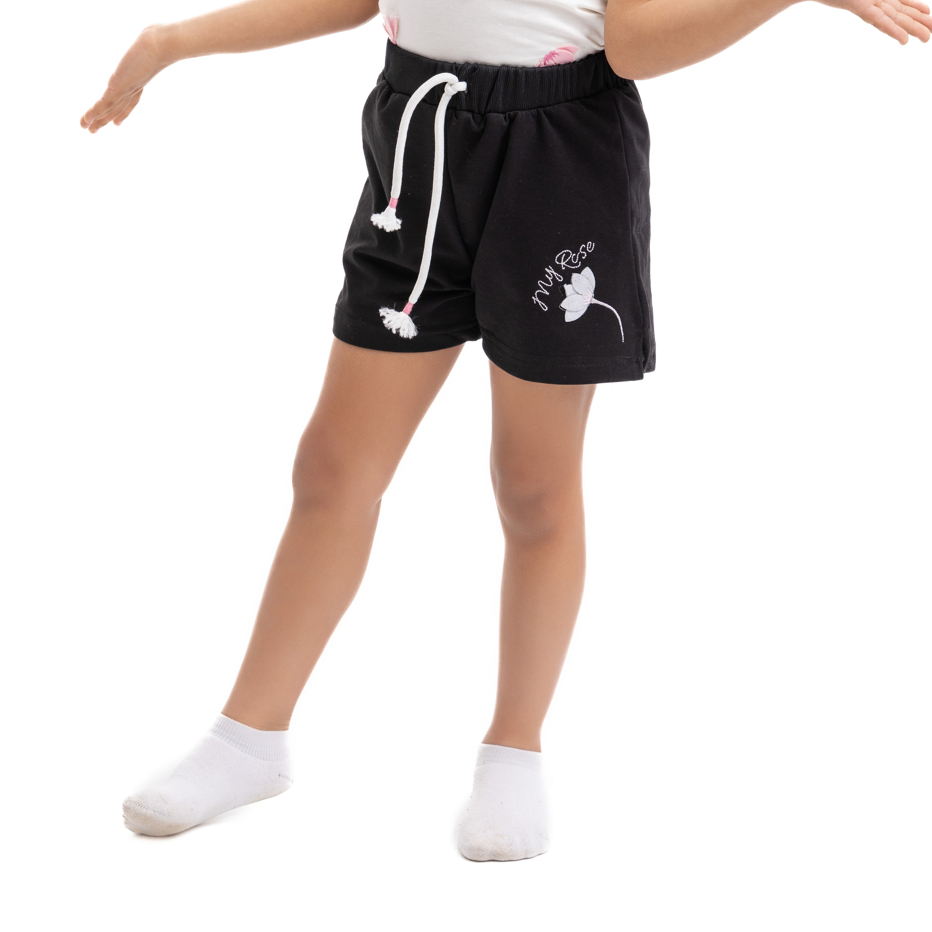 Black Shorts with Enjoy Paris Print