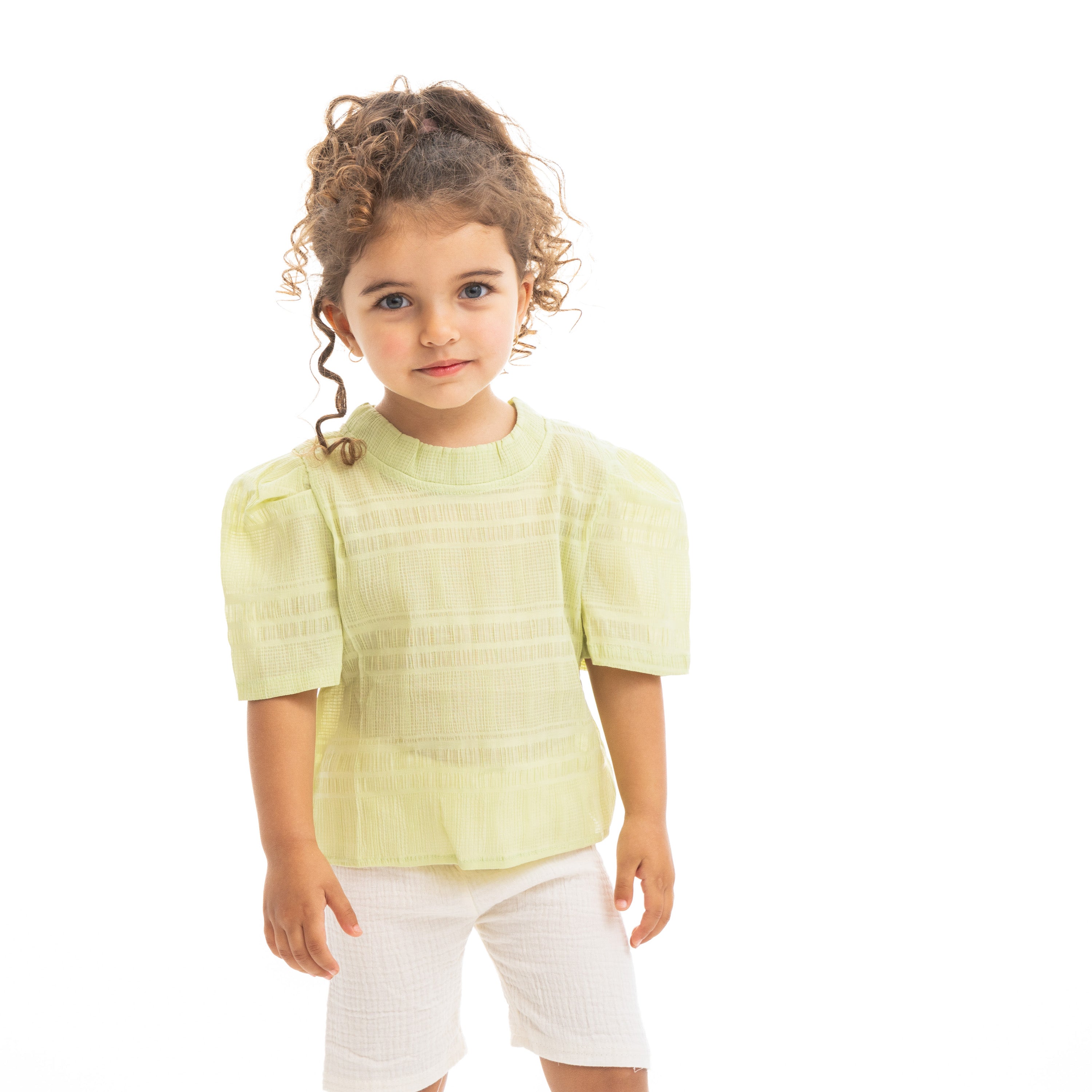 Apple Green Half Sleeve Blouse