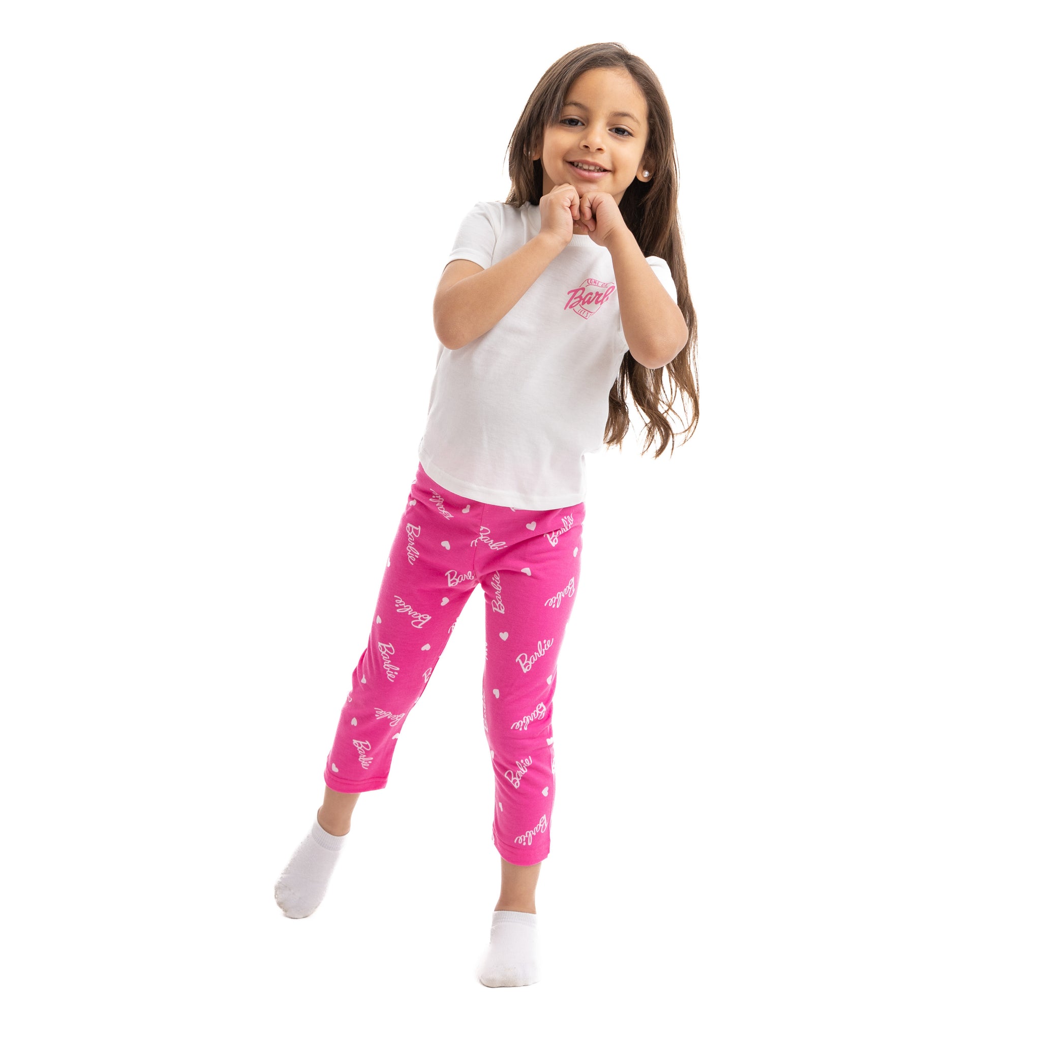 cream*fushya pyjama with barbie print