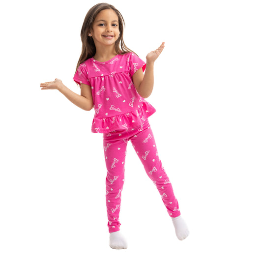 fushya pyjama with heart barbie print