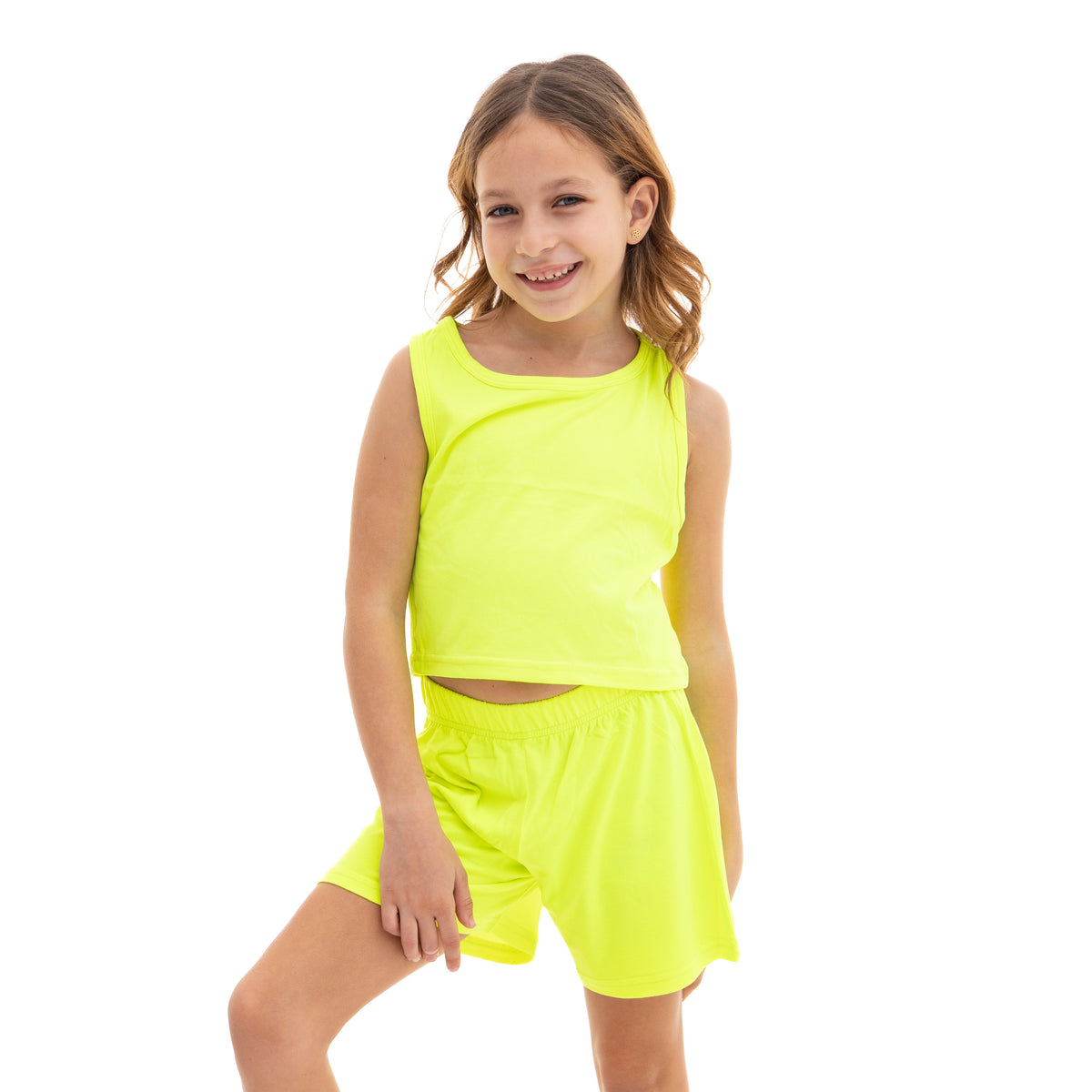 Lemon Yellow Shirt and Short Outfit