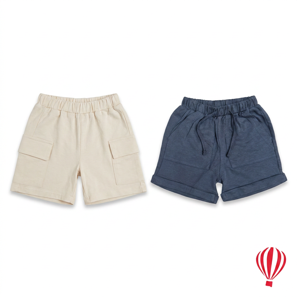 Grey and Blue pack of 2 shorts
