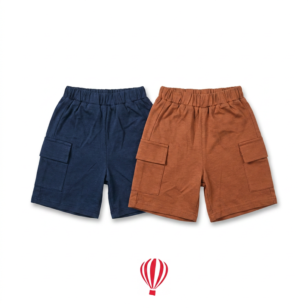Orange and Blue pack of 2 shorts