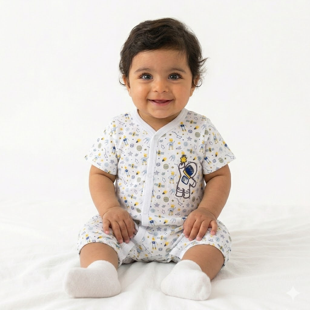 White Onesie with All Over Print (2)