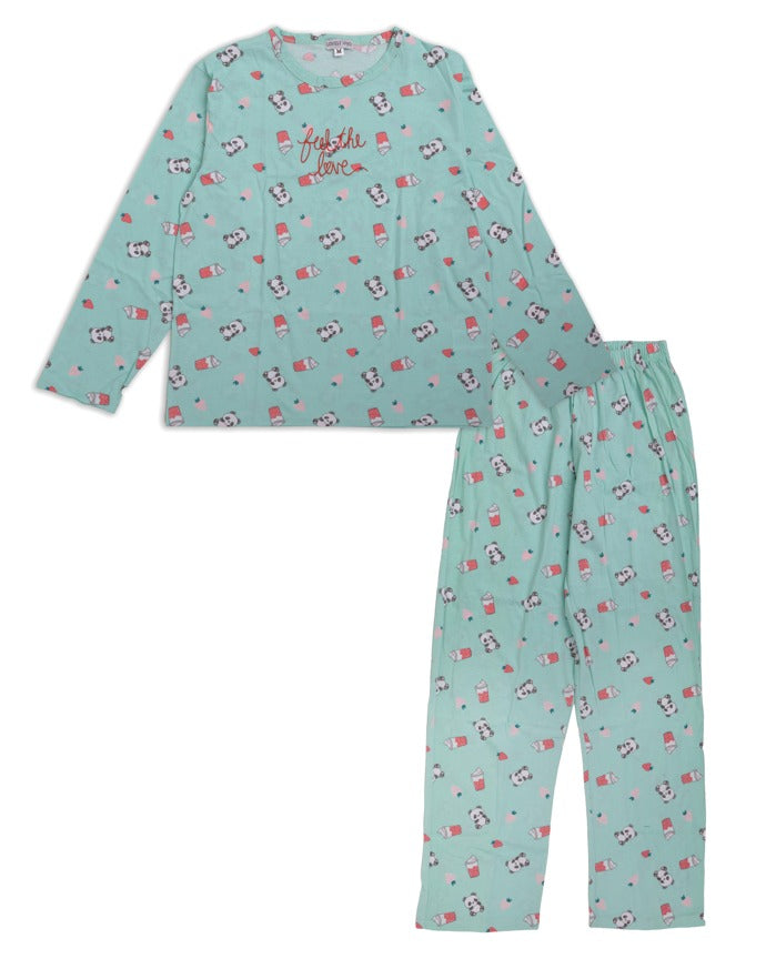 Women's Pajama Set - Panda Print