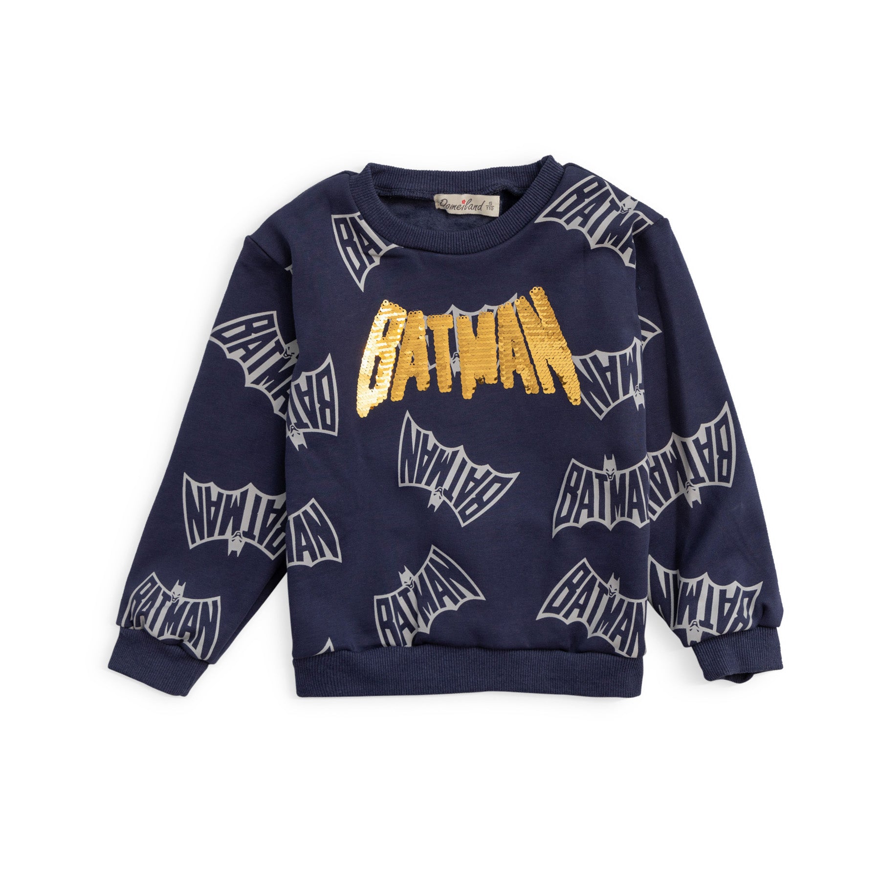 dark blue sweatshirt with batman all over print