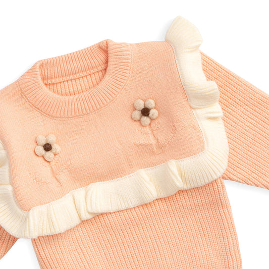 saimon sweatshirt with flower decorations