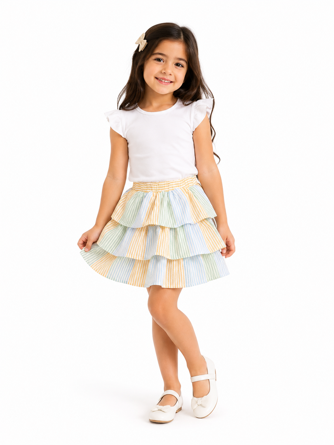 Colored Stripped Skirt
