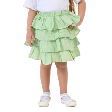 mint green layered skirt