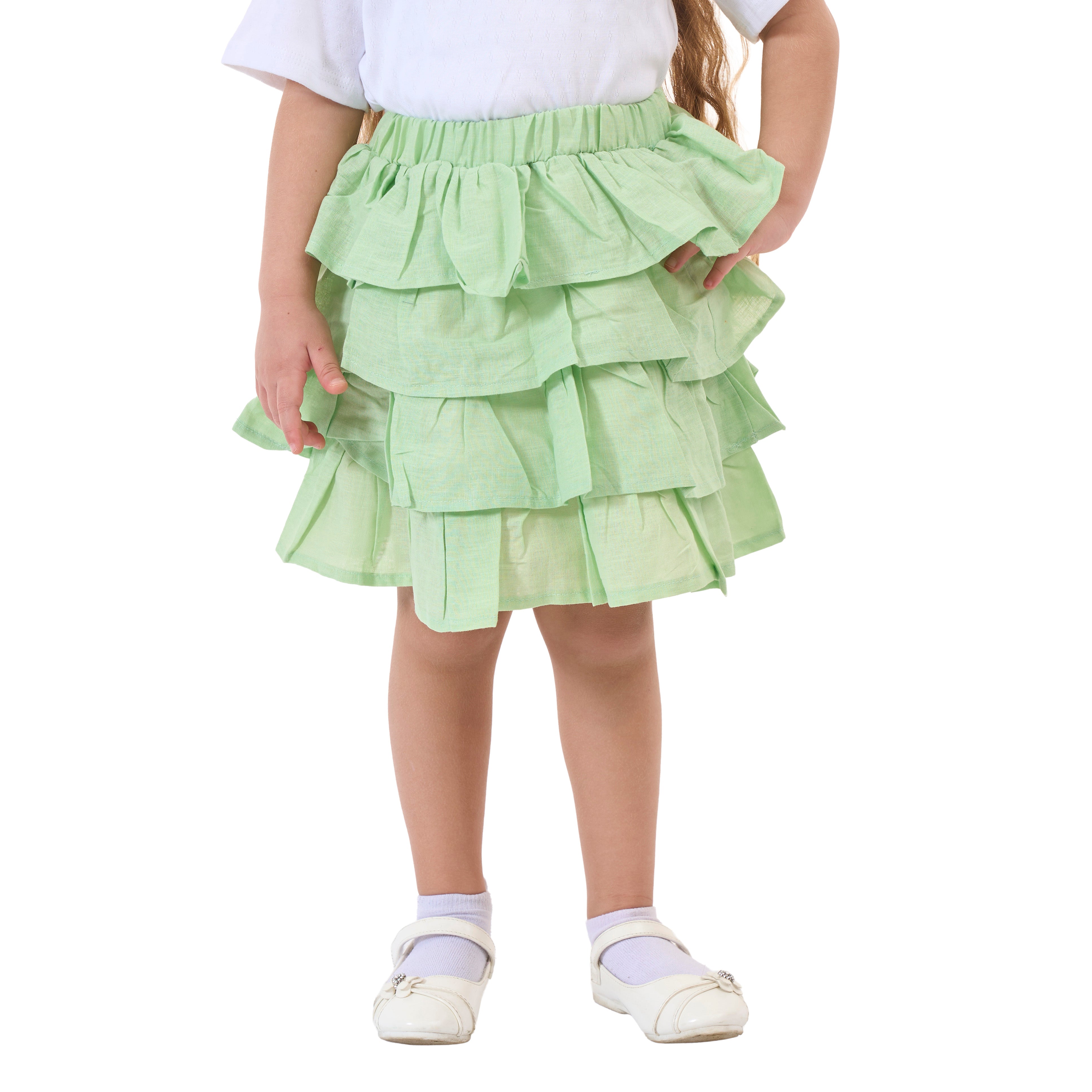 Mint Green Layered Skirt