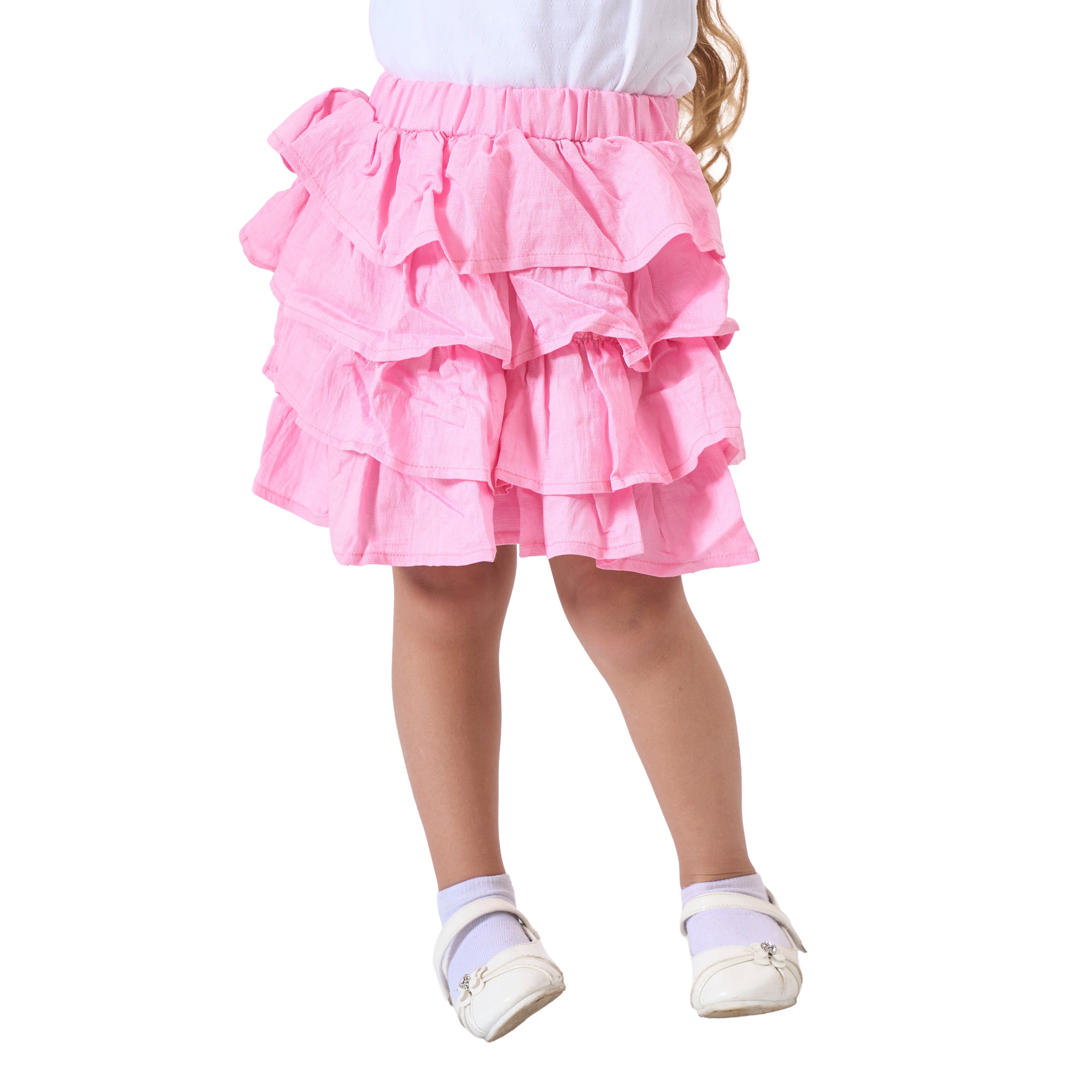 Pink Skirt with Elastic Waist