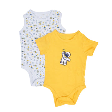 yellow and white pack of 2 bodysuit
