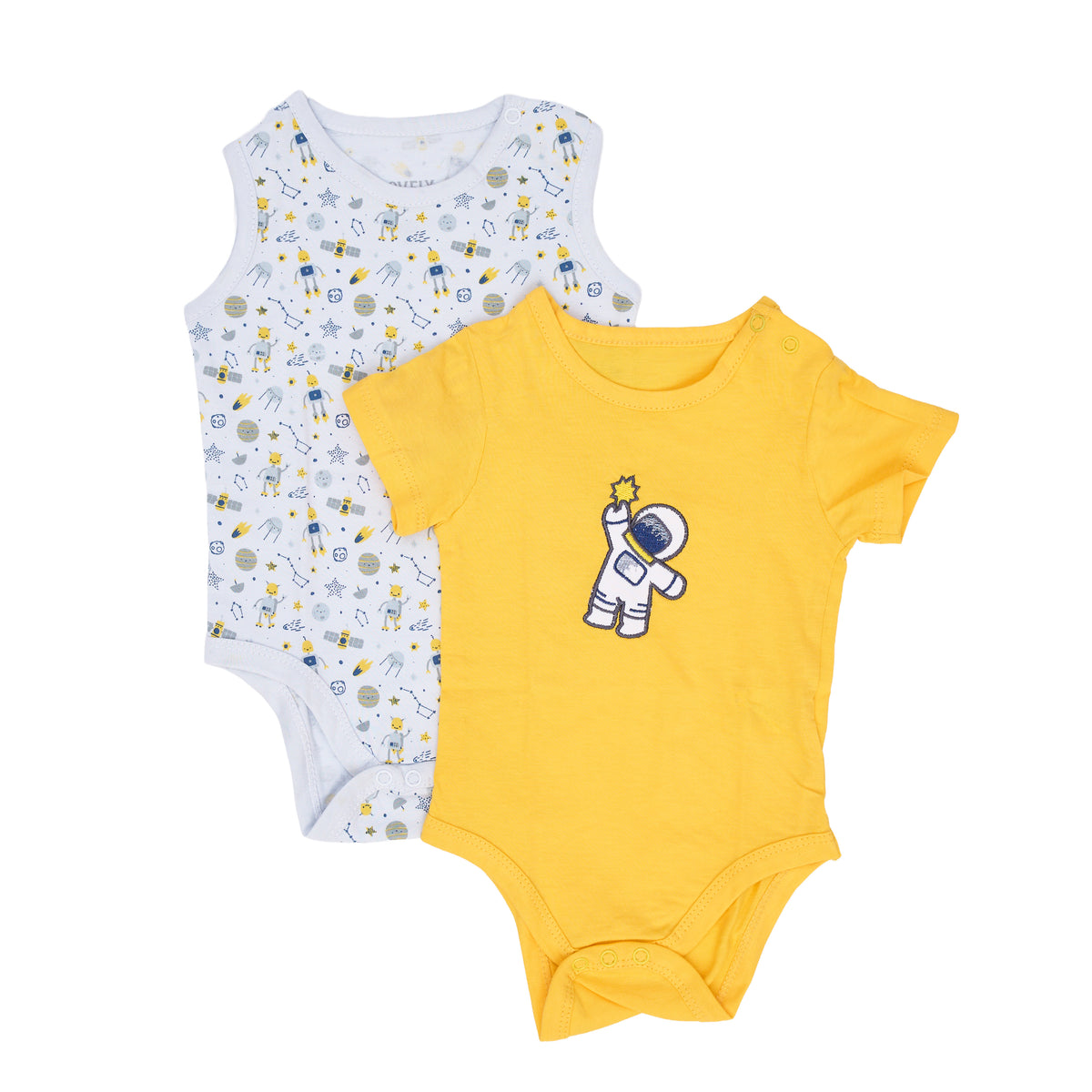 Yellow and White Pack of 2 Bodysuit