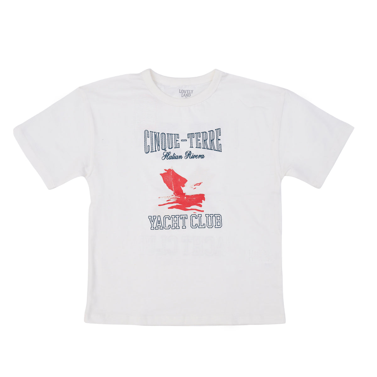 White Shirt with Front and Back Print