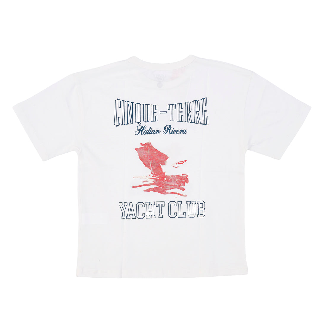 White Shirt with Front and Back Print