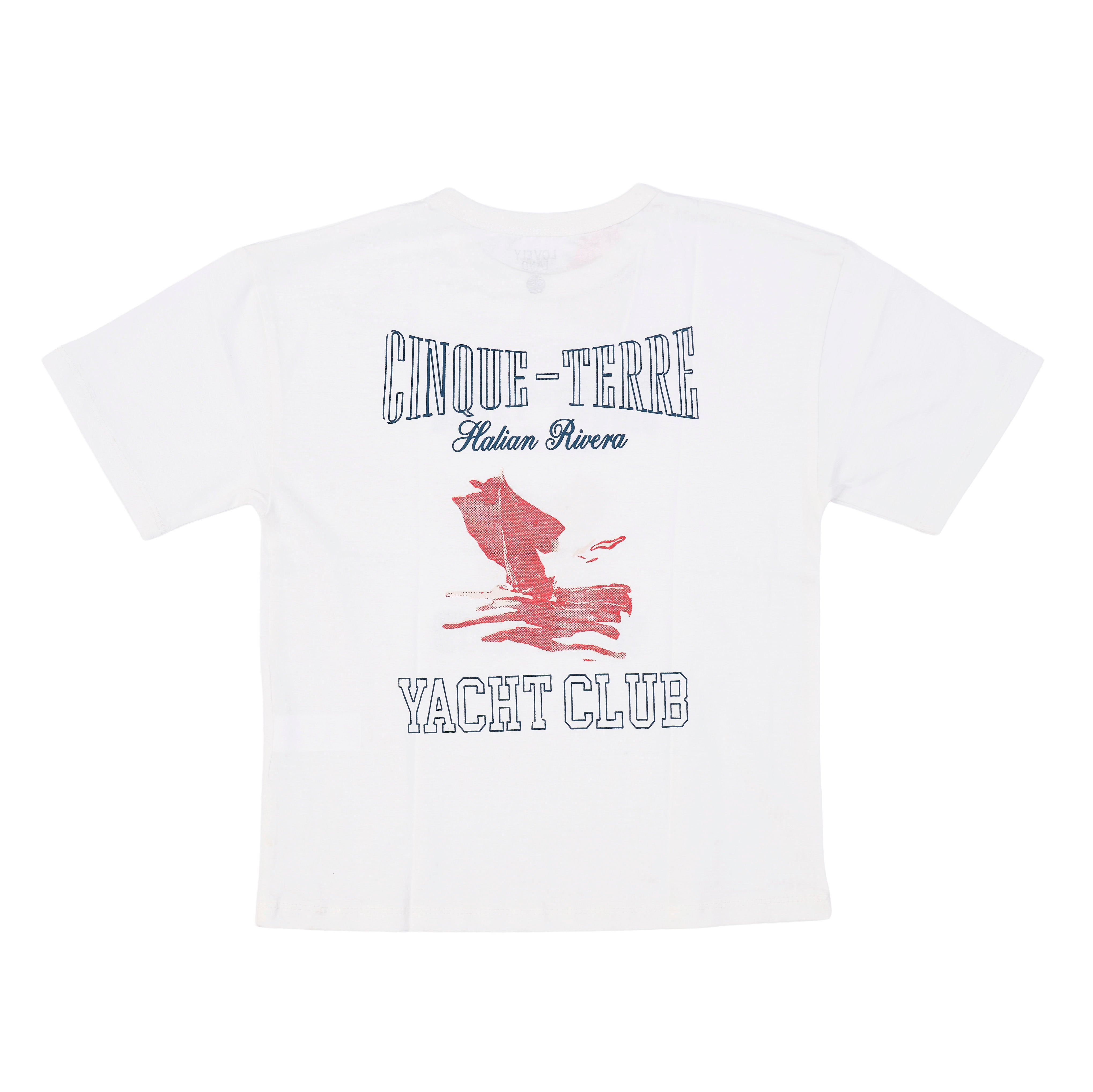 White Shirt with Front and Back Print