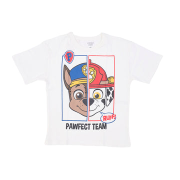 White shirt with chest print