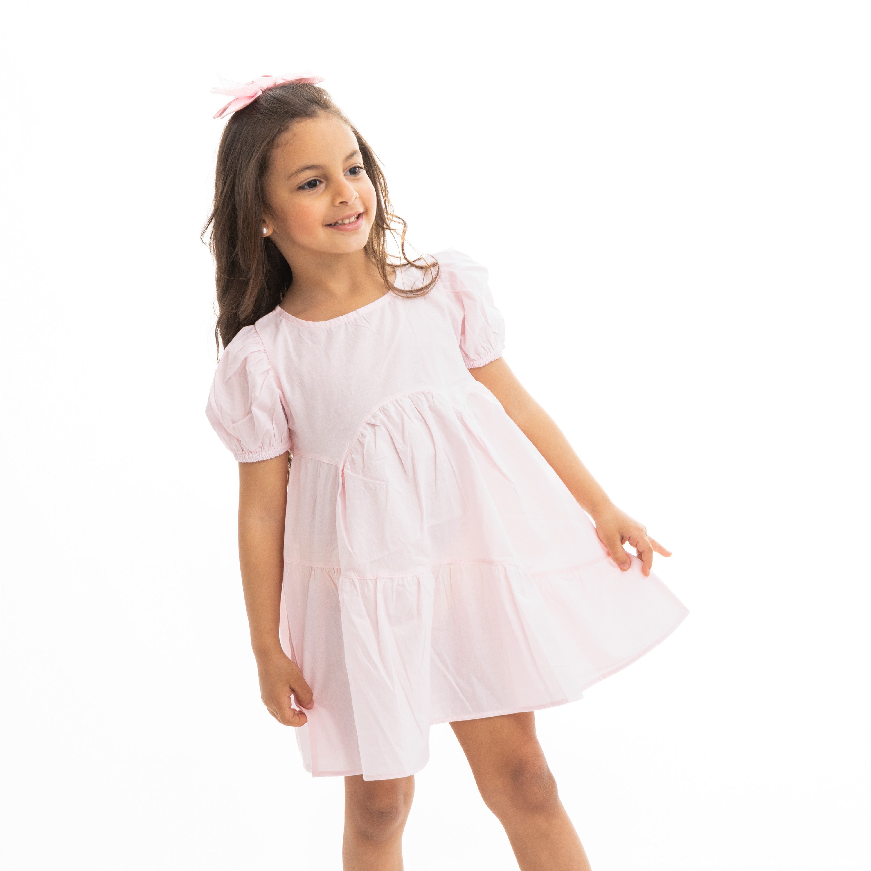 Pink Half Sleeve Dress 3