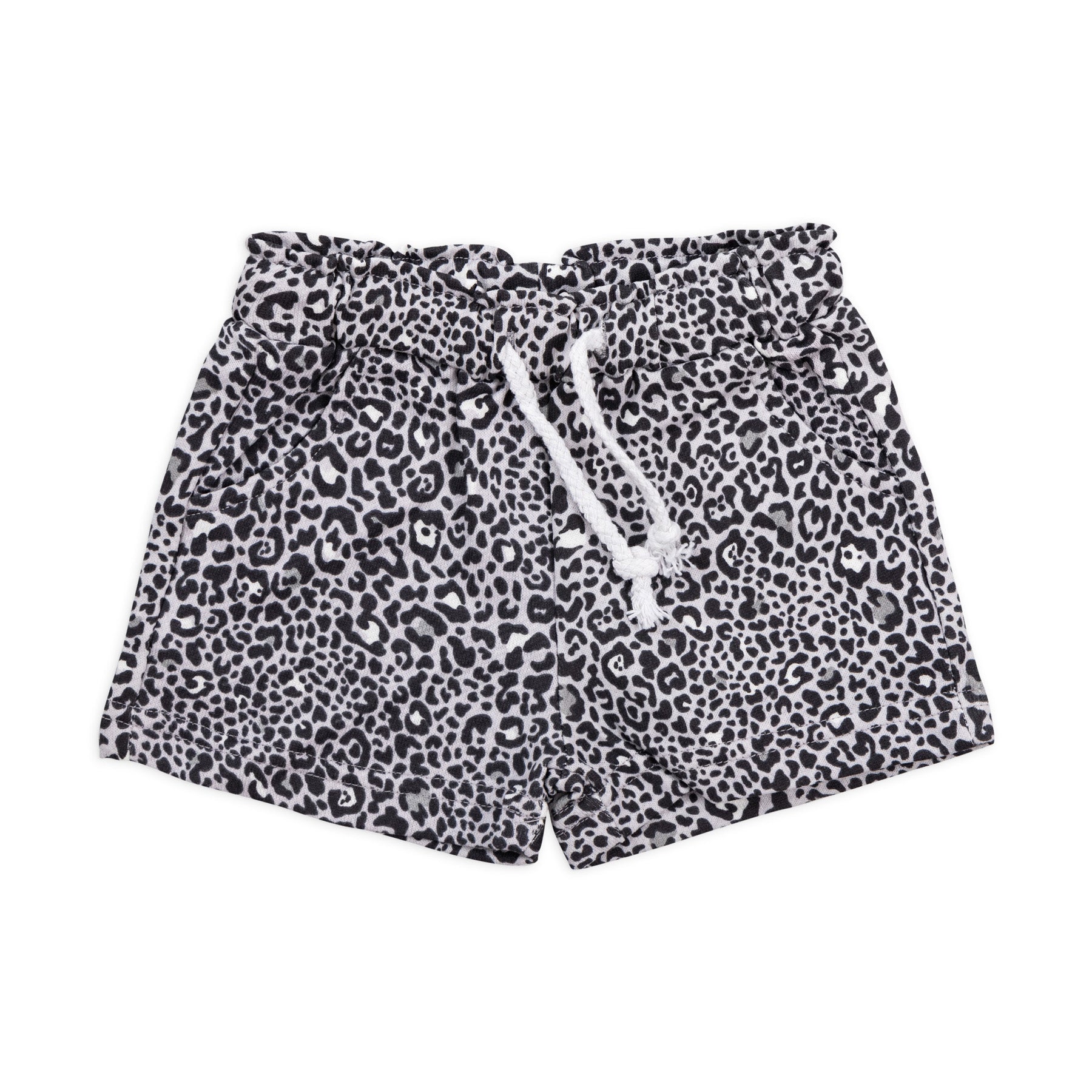 Black Short with Elastic Waist and Drawstring